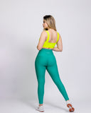 Legging mate deportivo control abdomen color verde jade