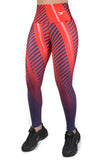 Legging estampado deportivo control abdomen teach red