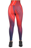 Legging estampado deportivo control abdomen teach red