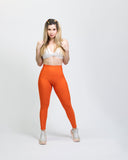 Legging mate deportivo control abdomen color naranja