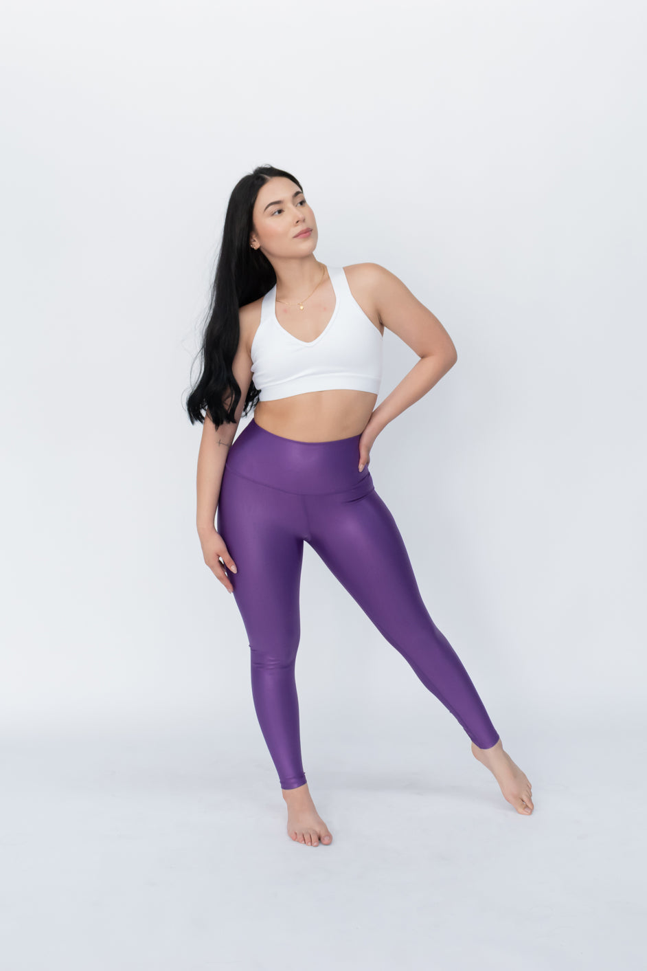 Equipamiento De Compresión Mujer, Leggings De Cintura Alta Crush Nrg Light  Mezcla De Morados