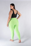 Legging mate deportivo control abdomen color verde limón