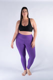 Legging mate deportivo control abdomen color púrpura