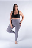 Legging mate jaspe deportivo control abdomen color mora negro